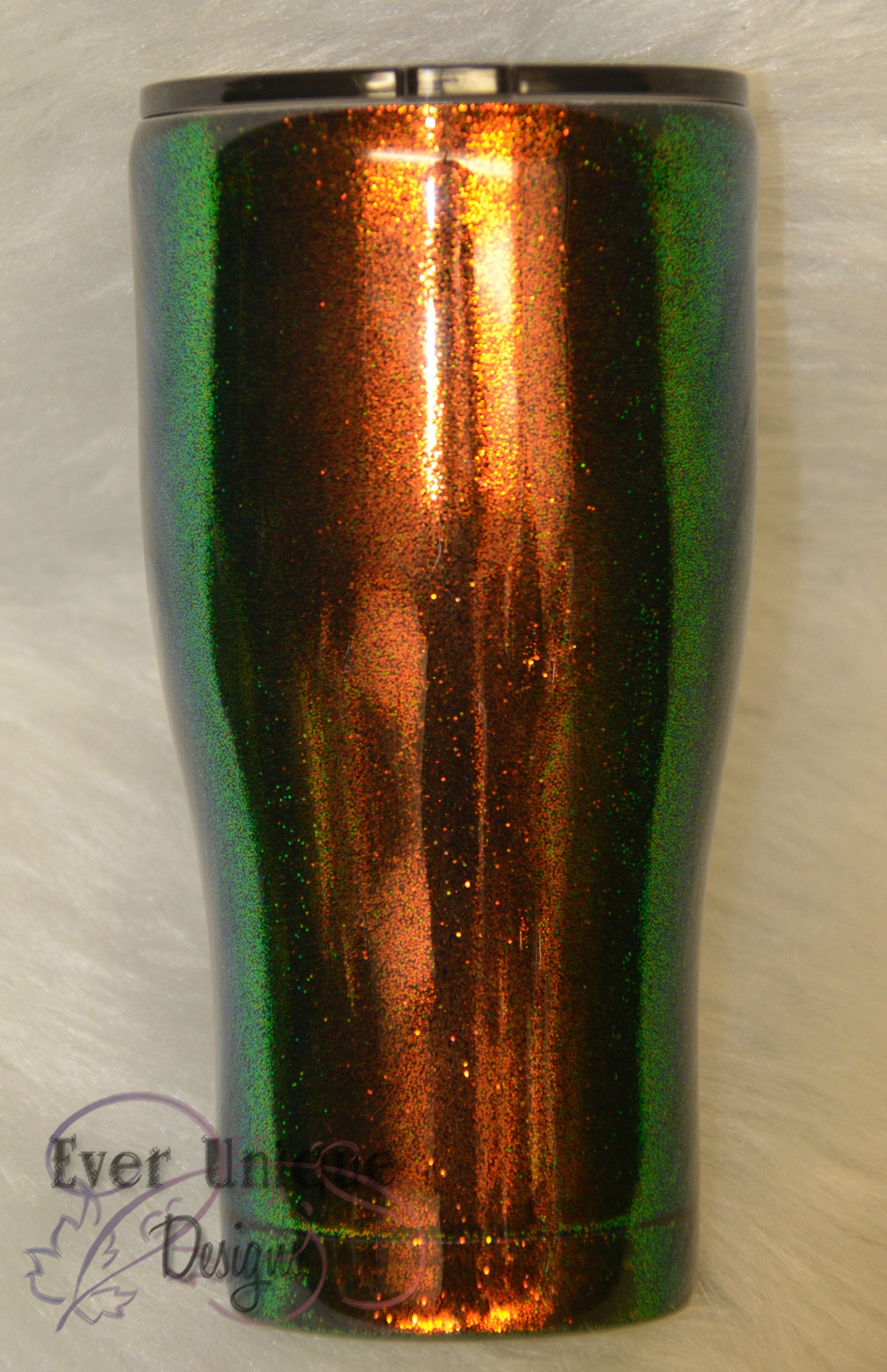 Copper Penny Burnished Glitter Tumbler